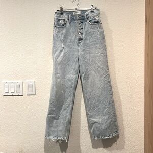 Abercrombie and fitch the crop wide leg ultra high rise